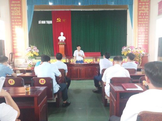 BCĐ NTM - UBND Huyện Nghi Lộc làm việc với xã Nghi Thạch về kế hoạch và tiến độ xây dựng NTM nâng cao năm 2023